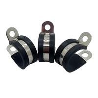 Collier de serrage anti-vibration en acier inoxydable 304 avec revêtement en caoutchouc, 6 à 30 mm, pour tuyau d'arrosage de jardin, attache de tuyau amortie, collier en R