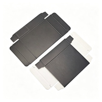 Boîte en carton ondulé noir avec logo personnalisé, fond à double pliage, emballage en carton pour produits de vente au détail et cadeaux