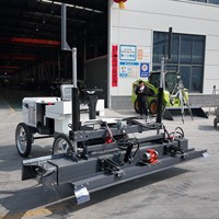 Machine de nivellement laser automatique intelligente à quatre roues motrices pour le pavage de grandes places publiques