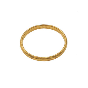 Women's Zinc Alloy Elastic Bracelets Gold Silver Striped Fashion Jewelry for Daily Wear - Product Image 5