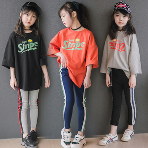 Shopping Clothes Huzhou T-shirt and Striped Leggings Neoprene Slimming <b>Pant</b> Shirt Color Combination Clothing Set - Product Image 5
