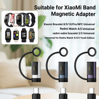 Adaptateur de charge magnétique USB-C vers 2 broches en alliage d'aluminium DOONJIEY CF-XM neuf pour modèles Redmi Band 8/9/10 OTP
