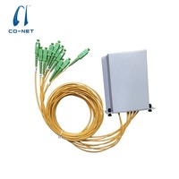 Kotak logam Splitter PLC 2x8 serat G657A1 untuk aplikasi telekomunikasi/FTTX