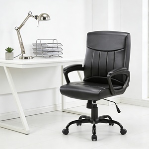 Sillas ejecutivas de cuero Boss de buen precio y mejor rendimiento, sillas de oficina giratorias elevables para gerentes y líderes, color negro, DDP - Product Image 4