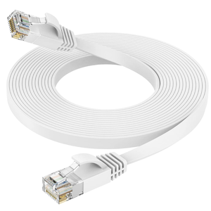Câble Ethernet plat Cat6 jaune D-Sunty, cordon de raccordement RJ45 UTP, câble de données réseau Gigabit en cuivre toronné - Product Image 6