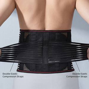 <span class=keywords><strong>Faja</strong></span> de compresión doblemente ajustable, cinturón de soporte <span class=keywords><strong>lumbar</strong></span> de nailon transpirable, soporte flexible para alivio del dolor, protección para correr - Product Image 5