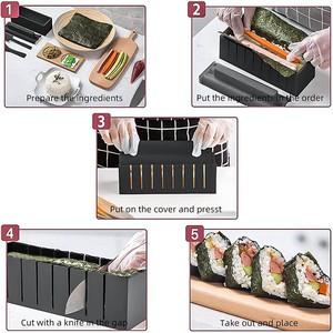 Kit de manualidades para hacer <span class=keywords><strong>sushi</strong></span> con moldes cuadrados de plástico, juego de herramientas para crear tu propio <span class=keywords><strong>sushi</strong></span> en casa - Product Image 4