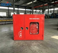 Armoire double porte Jinkai en acier doux pour extincteur et tuyau d'incendie flexible, revêtement poudré, durable, protection incendie