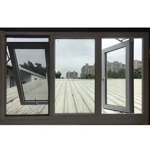 Заводская оптовая продажа створчатых окон и дверей с наклоном и поворотом окна с двойными слоями стекла