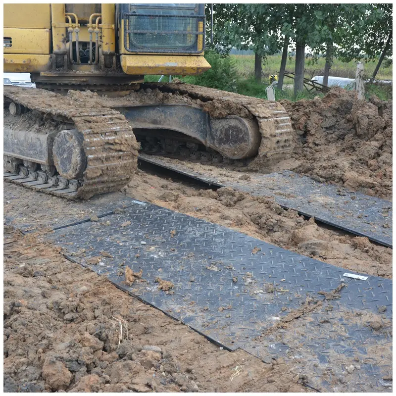 Alfombrillas de listones Protección del suelo/Pistas temporales de carretera/Mini alfombrillas de tierra para excavadora