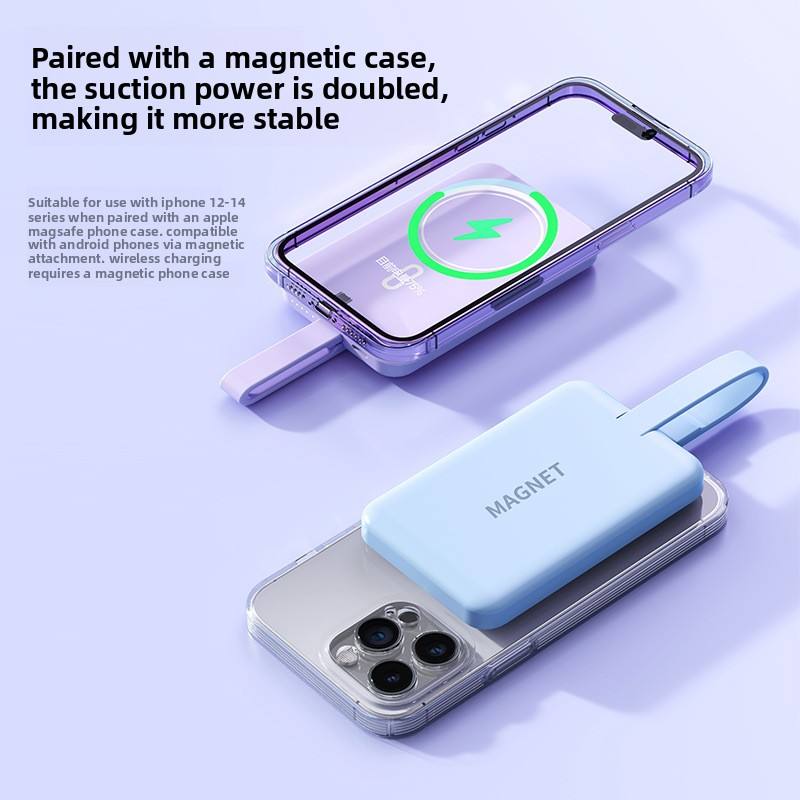 10,000mAh Wireless Magsafe Compatible Portable Power Bank Charger - Image 3