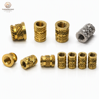 Inserts Panas Berbahan Kuningan, Inserts Berulir untuk Pencetakan 3D, Insert Nut Knurled Press Fit untuk Bagian PLA ABS PETG
