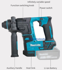 DHR171 ударопрочный дизайн вращающийся молоток 18 В бесщеточный высокоскоростной двойной захват электроинструменты Беспроводной Портативный перфоратор - Product Image 3