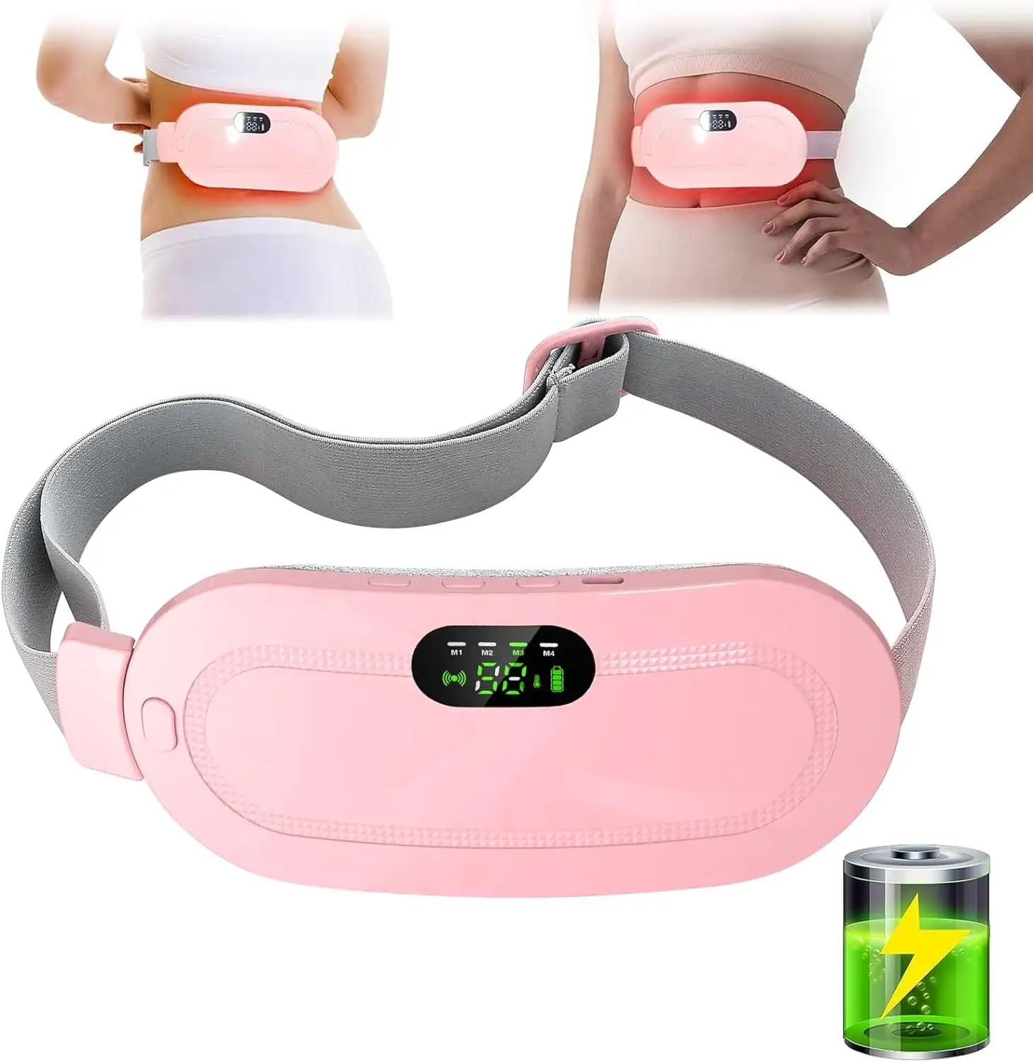2023 Hot Selling Menstruation Heating Pad Vibration Period Cramp Massager Waist Heating Belt for Period Pain Relief