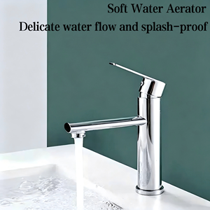 Robinet de lavabo moderne en acier inoxydable 304 de haute qualité, finition chromée, à montage sur comptoir, avec poignée unique et valve en céramique pour salle de bain et chambre à coucher - Product Image 2