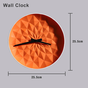 <span class=keywords><strong>Orologio</strong></span> da parete in ceramica moderna fatta a mano con origami arancione - Product Image 6