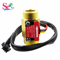 Capteur de débit en laiton et cuivre Dijiang B1 G1/2'' à effet Hall, débitmètre à turbine 1-25L avec compteur d'impulsions pour machines de nettoyage