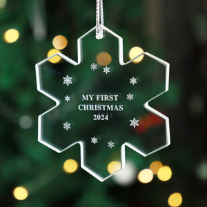 Custom Engraved Glass Snowflake Shape Fashionable <b>Crystal</b> Ornament for Polished Engraving Business Home Decoration Fairy Love - Product Image 2