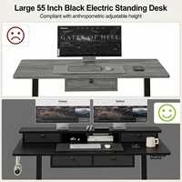 Bureau de travail moderne avec 4 tiroirs, bureau debout électrique réglable en hauteur, ergonomique pour le bureau à domicile, la chambre à coucher