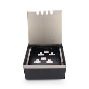 Boîtes de sol encastrées avec ports de données et d'alimentation et couvercle en forme de U pour la connectivité de bureau moderne - Product Image 3