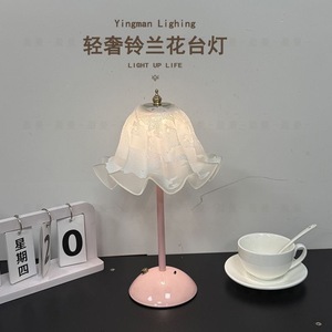 Yingman Lighting Lily Of The Valley Table Lamp Warm <b>Light</b> Tricolor <b>Switch</b> Control Bedroom Night <b>Light</b> - Product Image 1