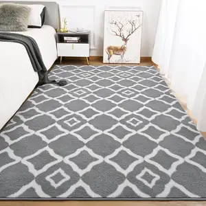 Hot Sale Wholesale Large Floor Mat Morden Fluffy Faux Fur Carpet Washable Soft Non-slip 8X10 Area Rug For Living Room