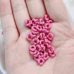 Nouvelles perles acryliques en forme de donut de 6,3 mm, épaisses, pastel, à grand trou, ondulées, pour la fabrication de bijoux, porte-clés et chaînes de téléphone, en vrac - Product Image 4
