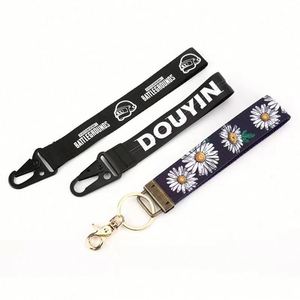 <b>Custom</b> Carabiner <b>Keychain</b> Nylon Strap Jacquard Nylon Carabiner Strap <b>Keychain</b> Key Tags - Product Image 2