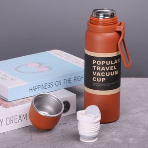 Vacuum Insulated Thermos for <b>Hot</b> and Cold <b>Drinks</b> 650ml Thermal Coffee <b>Flask</b> with Cup, Leakproof Stainless Steel Drinking Bottle - Product Image 2