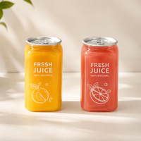 Boîtes en PET transparentes de 500 ml, bouteille personnalisée avec logo, canette avec couvercle facile à ouvrir pour les magasins de boissons