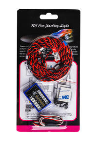 Piezas de Mejora para Auto RC <span class=keywords><strong>1</strong></span>/<span class=keywords><strong>10</strong></span>, Kit de Luces Estroboscópicas LED Ultra Brillantes de 12 LED, <span class=keywords><strong>1</strong></span>/<span class=keywords><strong>10</strong></span> <span class=keywords><strong>1</strong></span>/8 <span class=keywords><strong>TAMIYA</strong></span> TRX 4WD Axial SCX10 Truck D90 - Product Image 2