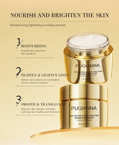OEM PUQIANNA fábrica personalizada CINCO <span class=keywords><strong>FACTOR</strong></span> ELÁSTICO Y FIRMWRINKLE RESISTANTLUXURY <span class=keywords><strong>CREMA</strong></span> Colágeno Blanqueamiento <span class=keywords><strong>Crema</strong></span> facial - Product Image 4
