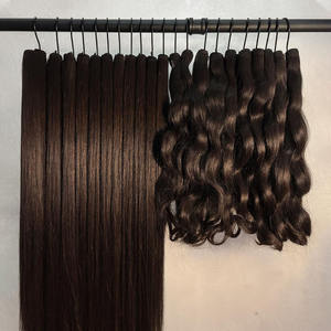 40 英寸长原装越南人发自然波浪 250% 密度新卷发束处女发直发 - Product Image 4