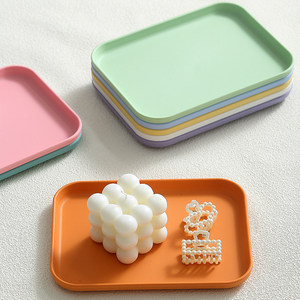 Offre Spéciale : Plateaux de Service en Plastique pour Table Basse, Rangement Multifonctionnel pour Salon, Cuisine, Petit-Déjeuner et Ottoman - Product Image 1