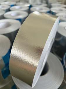 <span class=keywords><strong>Cinta</strong></span> <span class=keywords><strong>aislante</strong></span> de papel de aluminio Precio razonable <span class=keywords><strong>Cinta</strong></span> de papel de aluminio autoenrollado de acrílico plateado reforzado de China - Product Image 2