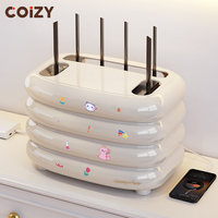 Boîte de rangement WiFi COIZY, multiprise, modem haut débit, routeur, organisateur de câbles multifonctionnel, en plastique PP rond, pour bureau
