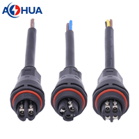Connecteur de câble électrique étanche IP68 35A Power Over Molded M23 3 broches