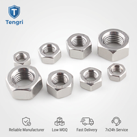 Écrous hexagonaux métriques Tengri en acier inoxydable duplex S31803 1.4462 SS2205 DIN 934 M3 à finition passivée pour applications automobiles et industrielles