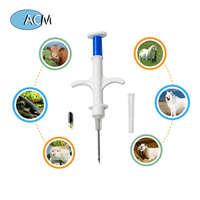 Jeringa para ganado, 1,25*7mm, microchip RFID para animales, microchip implantable para seguimiento de animales