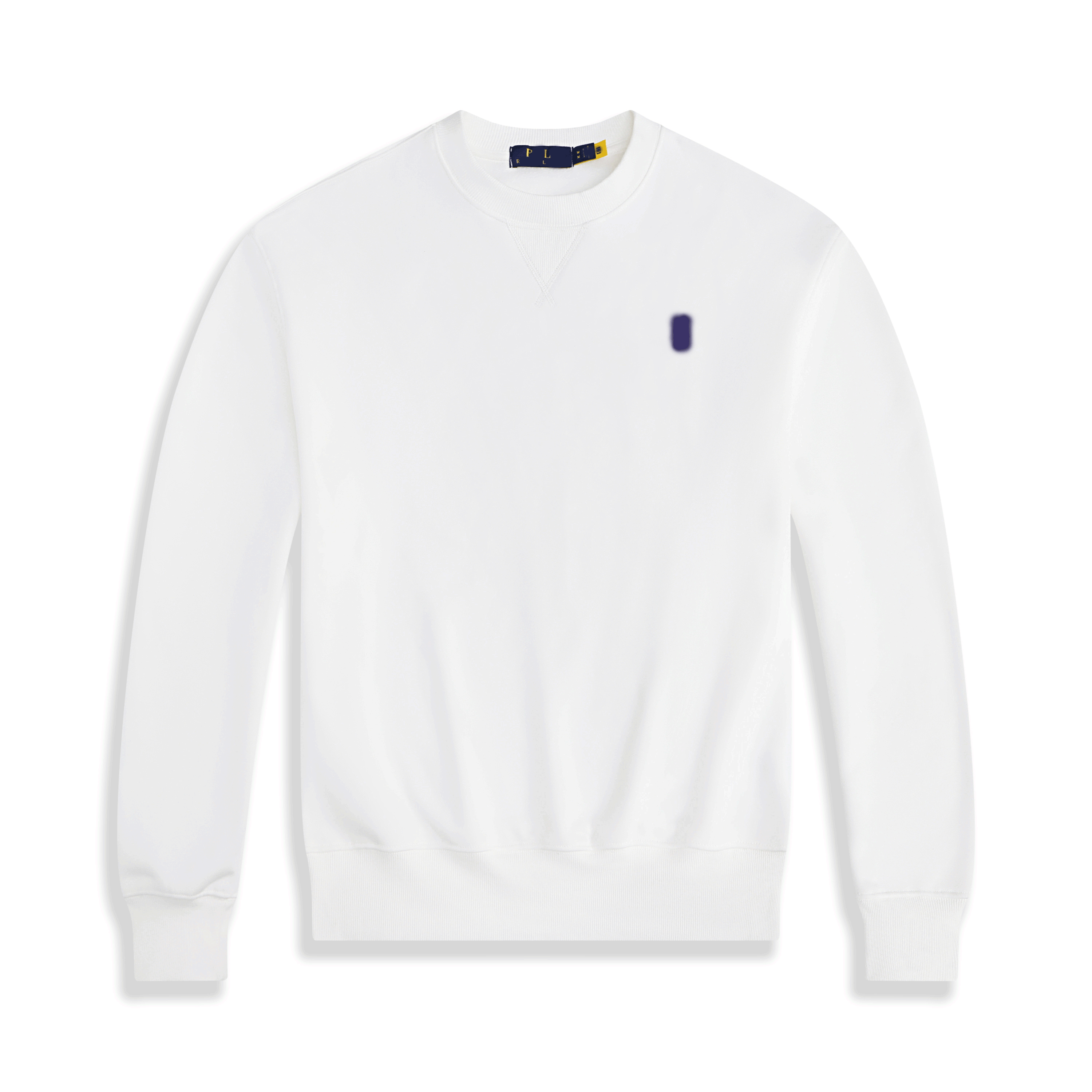 Blanco con logo RL azul marino