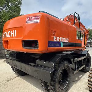 Excavadora de Ruedas HITACHI Modelo 2023 EX100 EX100WD de 10 Toneladas, con Rodamientos Potentes, Alto Rendimiento y Equipo de Construcción Confiable - Product Image 5
