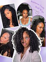 Perruque bouclée profonde indienne birmane naturelle, 100 % cheveux humains vierges, afro crépu bouclé, perruque frontale HD en dentelle pour femmes noires