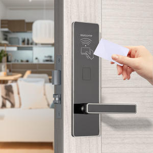 하이 퀄리티 경제적 인 은빛 스테인레스 스틸 RFID 호텔 도어록 지능형 시스템 무료 Sdk 소프트웨어 전자 잠금 - Product Image 2