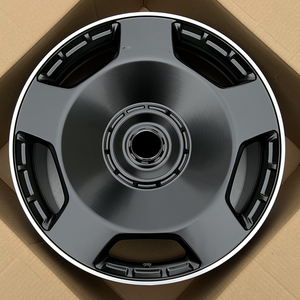 Jante forgée aérodynamique haute performance 20 pouces, finition noire brillante, face usinée, centre à rayons fermés, 5x112 pour <span class=keywords><strong>Audi</strong></span> A3 <span class=keywords><strong>S3</strong></span> RS3 - Product Image 3