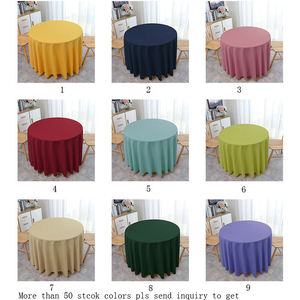 Nappes de mariage carrées et rondes en polyester bon marché tissu tissé uni pour les mariages - Product Image 4