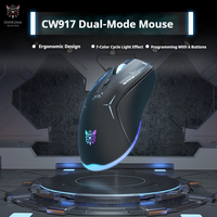 ONIKUMA CW917 Mouse Berkabel+Nirkabel Isi Ulang 400mAh Ergonomis Senyap Mouse 2.4G Receiver Mecha Gaming Mouse Laptop Komputer