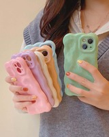 Housse de téléphone portable en TPU pour Iphone 11 12 13 14 15 16 17 Design de bulle d'air de bord de vague créative galvanoplastie et bec d'huile