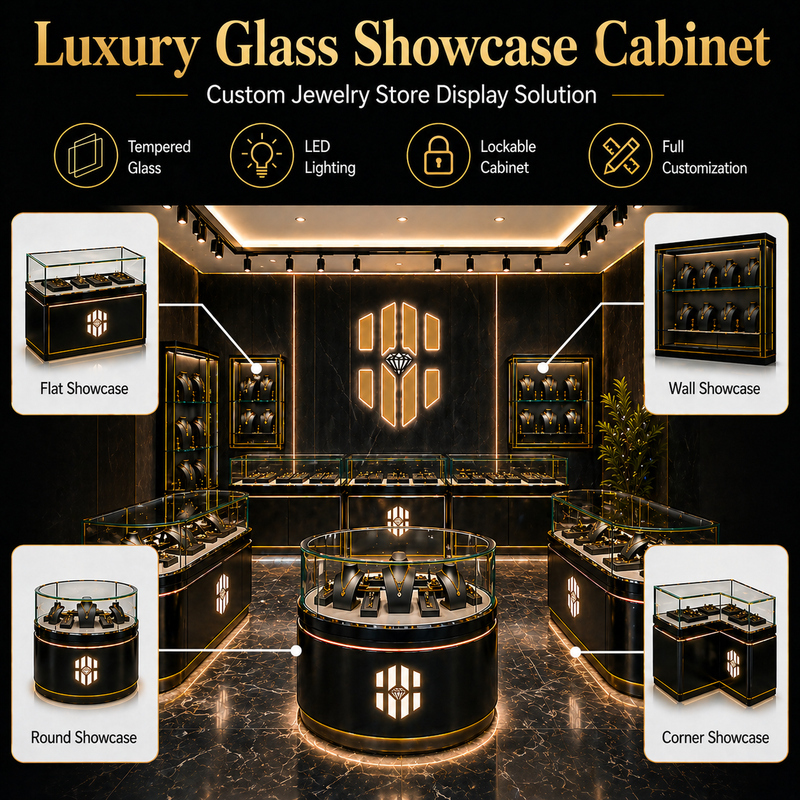 2026 Modern LED Lighting Jewellery Counter