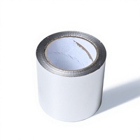 Cinta de Aluminio Compuesta Resistente a Altas Temperaturas, Impermeable, a Prueba de Explosiones, Adhesivo Acrílico Plateado PET, para Emergencias