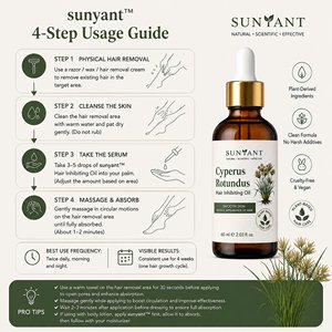 Aceite de Cyperus Rotundus Premium - Hidratante <span class=keywords><strong>para</strong></span> después del afeitado y después de la depilación, aceite corporal botánico <span class=keywords><strong>para</strong></span> la depilación - Product Image 6